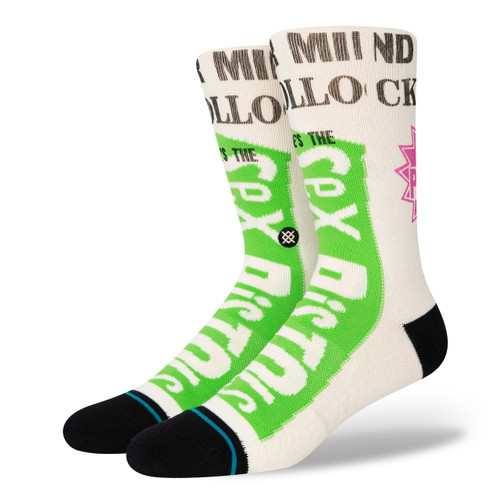 Stance Crew Bollocks Socks (Large, Off White)
