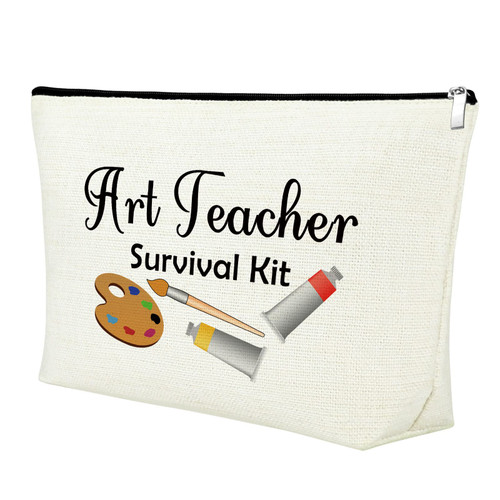 Art Teachers Gifts for Women Makeup Bag Teacher Appreciation Gifts Cosmetic Bag Teacher Gifts for Women Art Teacher Supplies Teachers' Day Thanksgiving Gifts for Art Teacher Travel Makeup Pouch