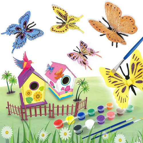 2 Pack Bird House Kits for Children to Build - Crafts for Kids Ages 4-8 - Paint Birdhouses and Butterflies DIY Wooden Arts and Crafts for Boys Girls Toddlers Ages 3-5 4-6 8-12 2 Pack Bird House Kits for Children to Build - Crafts for Kids Ages 4-8 - Paint Birdhouses and Butterflies DIY Wooden Arts and Crafts for Boys Girls Toddlers Ages 3-5 4-6 8-12