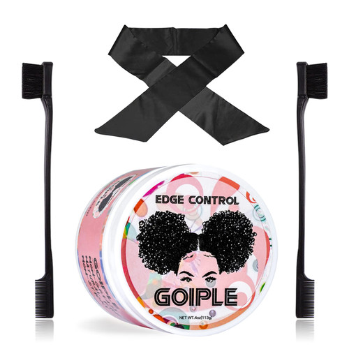 Goiple Edge Control Wax for Women Strong Hold Non-greasy Edge Smoother (4oz Edge Control Wax + Edge Scarf + Edge Brushes*2) Goiple Edge Control Wax for Women Strong Hold Non-greasy Edge Smoother (4oz Edge Control Wax + Edge Scarf + Edge Brushes*2)