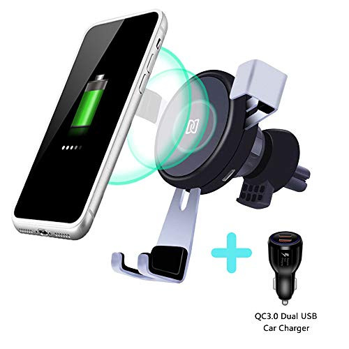 Cectdigi Wireless Car Charger,Wireless Charger Car Mount 2018 New Upgrade, 10W Qi Fast Charging?Car Wireless Charger?Universal Compatibility QI-Enabled Phones and Devices