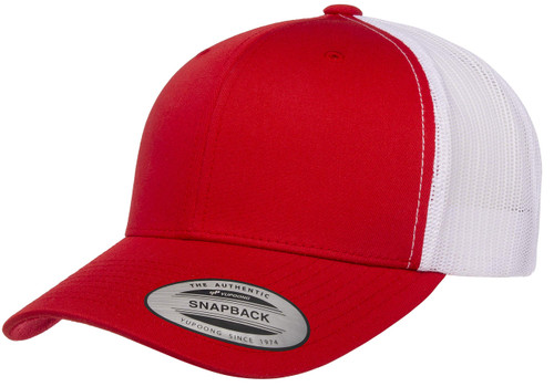 Yupoong YP Classics Retro Trucker Cap, Red/White, OSFA