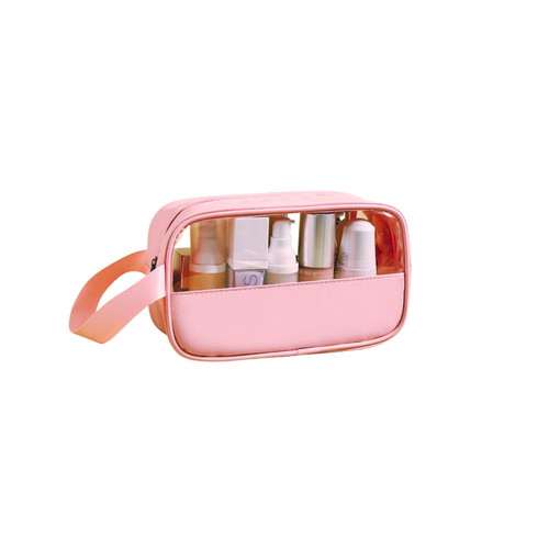 LAZAVEA Clear Makeup Bag Organizer, Cosmetic Bag, Make Up Bag, Travel Toiletry Bag for Women, Clear Makeup Bags, Travel Makeup Bag, Makeup Pouch, Toiletry bags for traveling women (Pink Color) LAZAVEA Clear Makeup Bag Organizer, Cosmetic Bag, Make Up Bag, Travel Toiletry Bag for Women, Clear Makeup Bags, Travel Makeup Bag, Makeup Pouch, Toiletry bags for traveling women (Pink Color)
