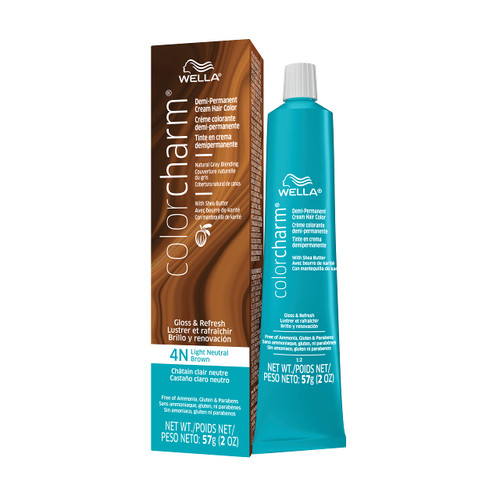 WELLA Color Charm Demi Permanent Hair Color, 4N Light Neutral Brown 2 oz WELLA Color Charm Demi Permanent Hair Color, 4N Light Neutral Brown 2 oz