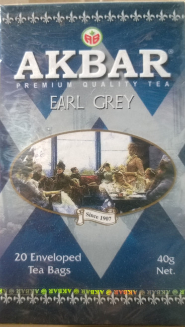 Akbar Premium Quality Classic Earl Grey Tea 20x2g Teabags
