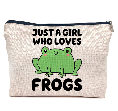 IWXYI Cute Just a Girl Who Loves Frogs Decor Cosmetic Bag,Frogs Lover Women's Makeup Bag Zipper Pouch Travel Toiletry Gifts For Frogs Lover Women Teenage Girls IWXYI Cute Just a Girl Who Loves Frogs Decor Cosmetic Bag,Frogs Lover Women's Makeup Bag Zipper Pouch Travel Toiletry Gifts For Frogs Lover Women Teenage Girls