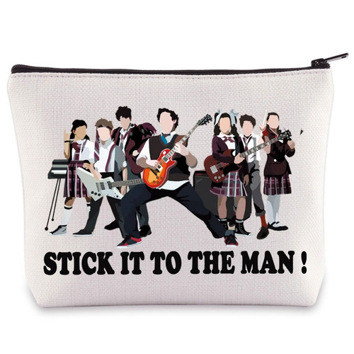 WZMPA School Of Rock Musical Cosmetic Bag Dewey Finn Fans Gifts Stick It To The Man Makeup Zipper Pouch Bag Broadway Music Merchandise (Stick Man) WZMPA School Of Rock Musical Cosmetic Bag Dewey Finn Fans Gifts Stick It To The Man Makeup Zipper Pouch Bag Broadway Music Merchandise (Stick Man)
