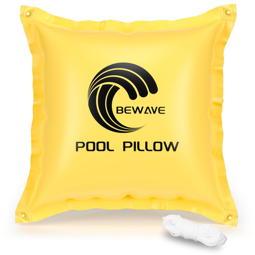 Pool Pillows for Above Ground Pool 4 x 4 Ft Ultra Thick & Cold-Resistant Pool Air Pillow for Winterizing 0.4mm PVC Material Pool Cover Air Pillow, Rope Included