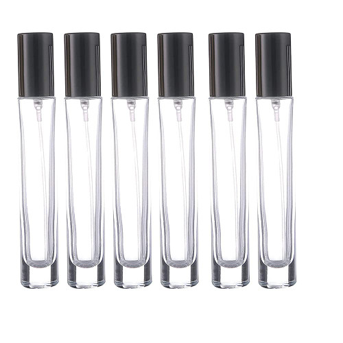 Lokusel 5 Pack 10ml glass Perfume Atomizer,Empty Perfume Bottles Mini Spray Bottle Plastic Fine Mist Spray Bottle Travel, Refillable, Sprayer(black)