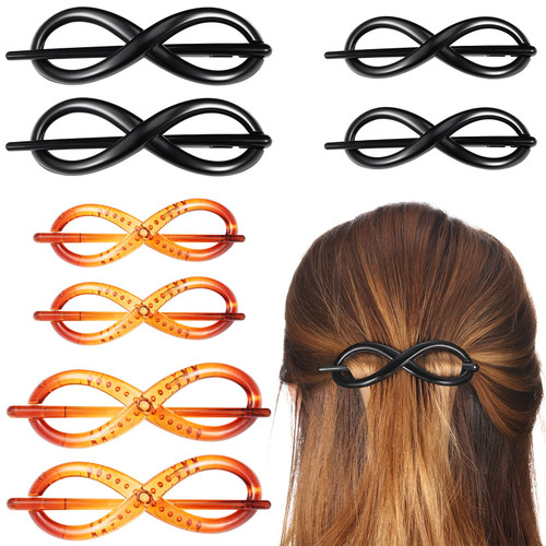 8 Pcs No Metal Hair Clips Twist Hairpin Barrette French Style Bun Hair Barrettes Hair Slide Hairpin Plastic Black Brown Viking Hair Accessories Ponytail Barrette Clip with Stick for Women Girl 2 Sizes 8 Pcs No Metal Hair Clips Twist Hairpin Barrette French Style Bun Hair Barrettes Hair Slide Hairpin Plastic Black Brown Viking Hair Accessories Ponytail Barrette Clip with Stick for Women Girl 2 Sizes