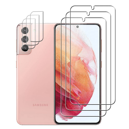 UZWZW (3+3) For Samsung Galaxy S21 5G 3 Pack Tempered Glass Screen Protector and 3 Pack Camera Lens Protector, 9H Hardness, 2.5D, Anti Scratch, HD Clear UZWZW (3+3) For Samsung Galaxy S21 5G 3 Pack Tempered Glass Screen Protector and 3 Pack Camera Lens Protector, 9H Hardness, 2.5D, Anti Scratch, HD Clear