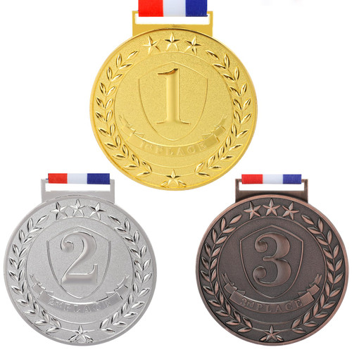 Abaokai 1st, 2nd, 3rd Award Medals - 3 Inches Olympic Style Winner Medals Gold Silver Bronze Prizes for Competitions, Party (Gold Silver Bronze-3pcs) Abaokai 1st, 2nd, 3rd Award Medals - 3 Inches Olympic Style Winner Medals Gold Silver Bronze Prizes for Competitions, Party (Gold Silver Bronze-3pcs)