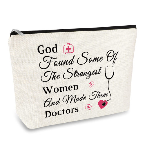 Doctor Gifts Doctor Makeup Bag for Women Doctor Thank You Appreciation Gifts Inspirational Gift for Doctor Cosmetic Bag Medical Graduation Gifts Retirement Birthday Gift for Doctor Travel Toiletry Bag