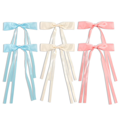 Ahoney 6pcs Satin Bow Hair Clips for Women Girls, Hair Bows Ribbons for Hair Bowknot Hair Clips with Long Tail, Coquette Long Hair Accessories Barrettes Hair Clips With Bow (White/Blue/Pink) Ahoney 6pcs Satin Bow Hair Clips for Women Girls, Hair Bows Ribbons for Hair Bowknot Hair Clips with Long Tail, Coquette Long Hair Accessories Barrettes Hair Clips With Bow (White/Blue/Pink)