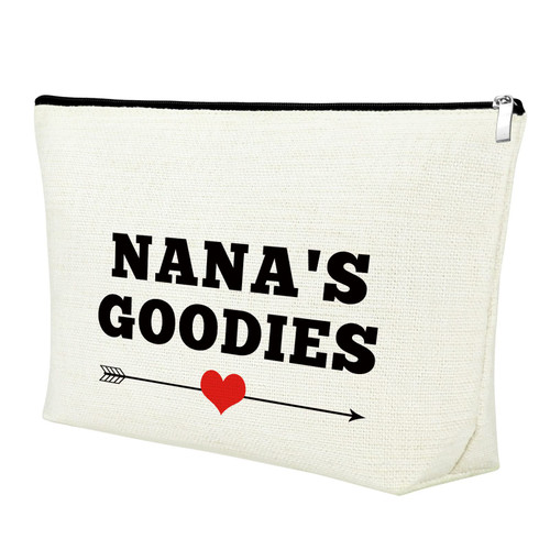 Grandma Gifts Best Nana Ever Gifts Makeup Bag Nana Gifts from Grandkids Retirement Gifts for Nana Cosmetic Bag Birthday Christmas Gift Mothers Day Gift for Nana Thank You Gift for Grandma Travel Pouch