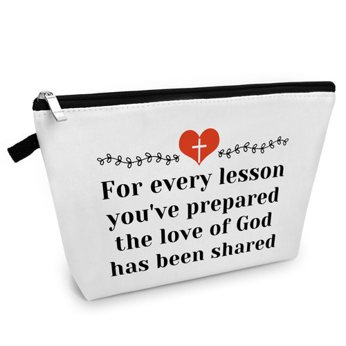Sunday School Teacher Gift for Women Makeup Bag Teacher Appreciation Gift Christian Gift for Her Religious Bible Verse Gift Birthday Gift for Teacher Christmas Graduation Gift Travel Cosmetic Pouch Sunday School Teacher Gift for Women Makeup Bag Teacher Appreciation Gift Christian Gift for Her Religious Bible Verse Gift Birthday Gift for Teacher Christmas Graduation Gift Travel Cosmetic Pouch