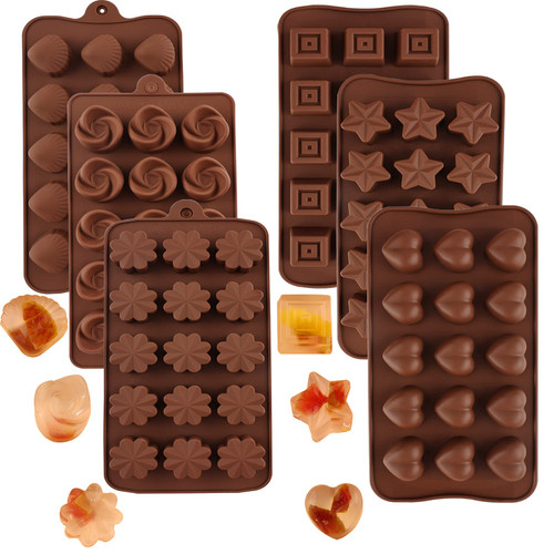 Silicone Chocolate Candy Molds,Chocolate Molds,Silicone Flowers Molds for Chocolate, Candy, Jelly, Ice Cube, Muffin