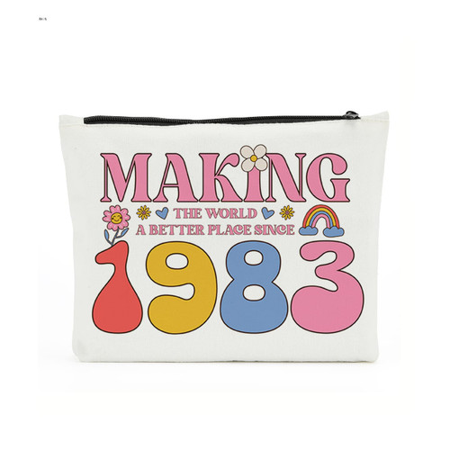 NBIAN 40th Birthday Gifts for Women-Making The World A Better Place Since 1983, 40 Years Old Makeup Bag birthday decorations for Her, Friend, Mom, Sister, Wife,Teacher,Aunt, Coworker?Nurse NBIAN 40th Birthday Gifts for Women-Making The World A Better Place Since 1983, 40 Years Old Makeup Bag birthday decorations for Her, Friend, Mom, Sister, Wife,Teacher,Aunt, Coworker?Nurse