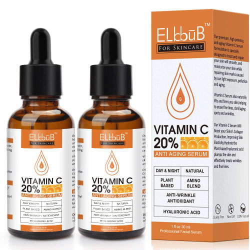 Premium 20% ??????? ? ????? - (2PACK) with Hyaluronic Acid, Retinol & Amino Acids - Boost Skin Collagen,Hydrate & Plump Skin, Anti Aging & Wrinkle Facial Serum