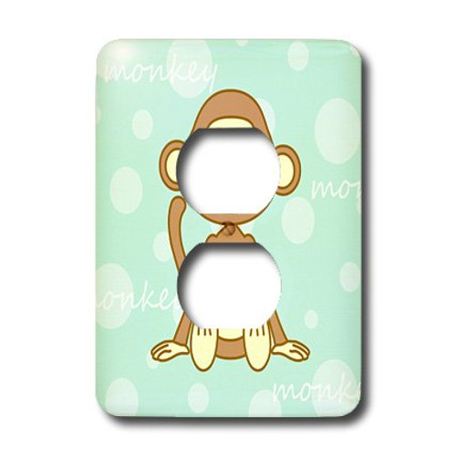 3dRose LSP_6102_6 Blue Baby Monkey 2 Plug Outlet Cover, Multicolor 3dRose LSP_6102_6 Blue Baby Monkey 2 Plug Outlet Cover, Multicolor