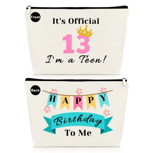 13th Girls Birthday Gifts Makeup Bag 13 Year Old Gifts for Bestie Sister Daughter Niece Cousin BFF Birthday Gifts for 13 Year Old Girls Cosmetic Bag 2009 13th Birthday Gifts Travel Toiletry Bag 13th Girls Birthday Gifts Makeup Bag 13 Year Old Gifts for Bestie Sister Daughter Niece Cousin BFF Birthday Gifts for 13 Year Old Girls Cosmetic Bag 2009 13th Birthday Gifts Travel Toiletry Bag