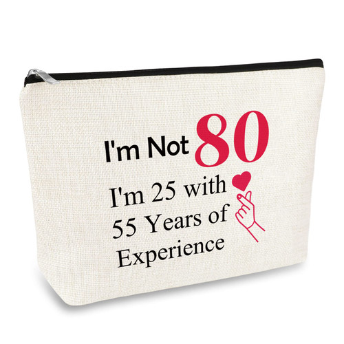 Funny 80th Birthday Gifts Makeup Bag for Women 80 Year Old Birthday Gifts 1943 80th Birthday Gift for Grandma Mom Wife Friends Coworker Sister Cosmetic Bag Travel Toiletry Bag Make Up Pouch Funny 80th Birthday Gifts Makeup Bag for Women 80 Year Old Birthday Gifts 1943 80th Birthday Gift for Grandma Mom Wife Friends Coworker Sister Cosmetic Bag Travel Toiletry Bag Make Up Pouch