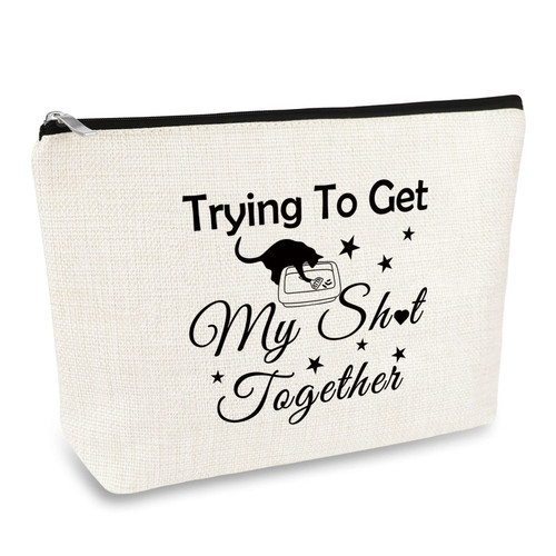Cat Lover Gifts for Women Makeup Bag Funny Cat Gifts Cat Mom Cosmetic Bag Cat Themed Gifts Christmas Birthday Gifts for Cat Lovers Cat Lady Best Friend Friendship Gift Cat Owner Gift Travel Pouch