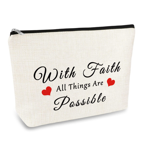 Faith Gifts for Women Friends Makeup Bag Inspirational Religious Gift For Daughter Friend Sister Teenager Graduate Gifts Cosmetic Bag Funny Spiritual Gifts for Her Christmas Birthday Gift Travel Pouch Faith Gifts for Women Friends Makeup Bag Inspirational Religious Gift For Daughter Friend Sister Teenager Graduate Gifts Cosmetic Bag Funny Spiritual Gifts for Her Christmas Birthday Gift Travel Pouch