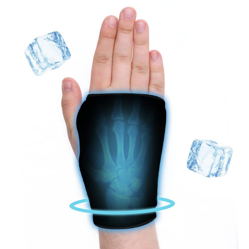 Wrist Ice Pack, Soft Gel Ice Pack Wrap for Hot & Cold Compress Therapy Fits Most Men, Pain Relief of Carpal Tunnel, Arthritis, Tendonitis, Sports Injuries, Swelling, Reusable Ice Glove for Wrist