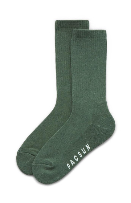 PacSun Men's Eco Hunter Green Basic Crew Socks