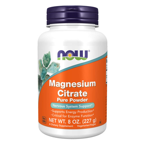 NOW Supplements, Magnesium Citrate Pure Powder, Enzyme Function*, Nervous System Support*, 8-Ounce NOW Supplements, Magnesium Citrate Pure Powder, Enzyme Function*, Nervous System Support*, 8-Ounce