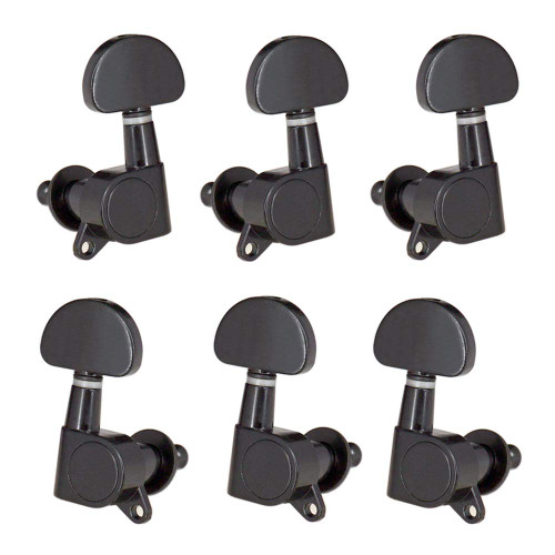WHYATT 6pcs (3L3R) Closed Guitar Tuning Pegs String Tuners ioshine Heads Knobs Tuning Keys for Folk Acoustic/Electric Guitar