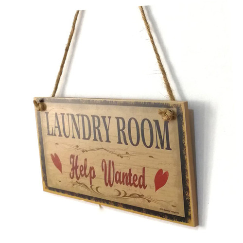 ARTIBETTER Laundry Wooden Door Sign laundry room hanging sign laundry wall plaques Laundry Wood Sign Laundry Hanging Plaque laundry sign decor retro rustic home decor Bamboo vintage schedule