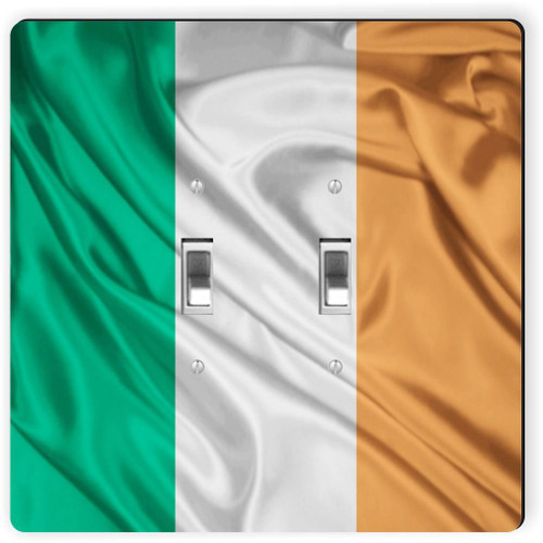 Rikki Knight 1711 Double Toggle Ireland Flag Design Light Switch Plate