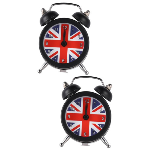 ARTIBETTER 2 pcs Alarm Clocks for Kids Simple Alarm Clock Desktop Alarm Clock Mini Bedside Clock Student