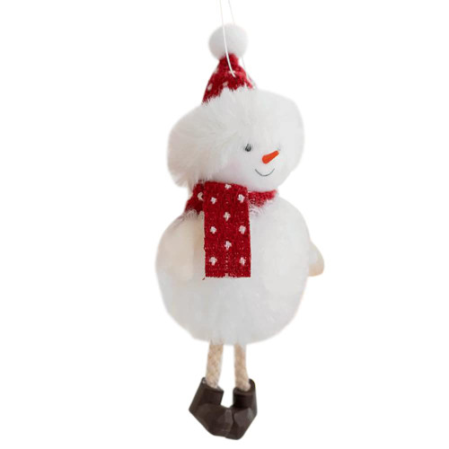 Christmas Plush Ornaments Hanging Christmas Tree Decorations Home Decor, Hanging Pendant Snowman Doll for Christmas Tree Decoration Snowman Pendant