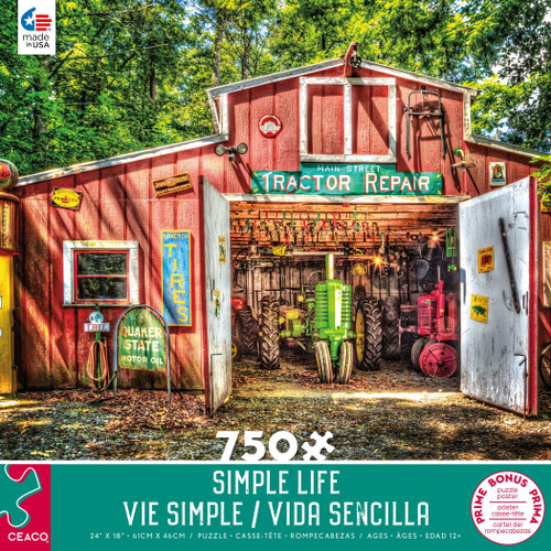 Ceaco - Simple Life - Tractor Repair - 750 Piece Jigsaw Puzzle