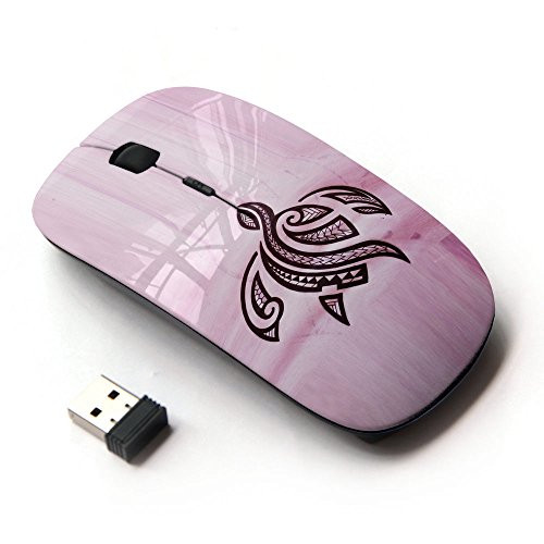 KawaiiMouse [ Optical 2.4G Wireless Mouse ] Turtle Tortoise Ink Pink Tattoo Black