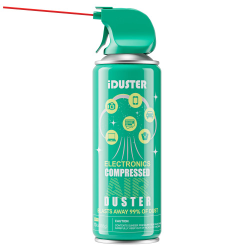 iDuster Compressed Canned Air Duster - Disposable Electronic Keyboard Cleaner for Cleaning Duster