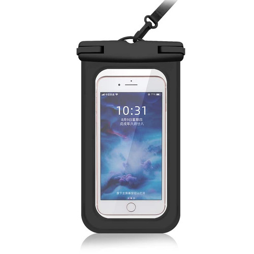 Universal Waterproof Case,Waterproof Phone Pouch Compatible for iPhone 13 12 11 Pro Max XS Max Samsung Galaxy s10 Google Up to 7.0", IPX8 Cellphone Dry Bag for Vacation (Black)