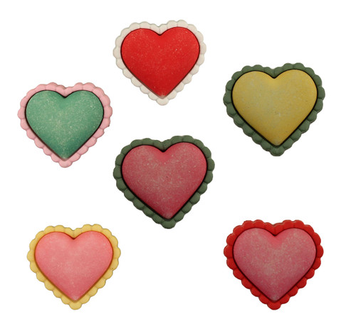 Buttons Galore Spring Fling Craft & Sewing Buttons - Spring Hearts - Set of 3 Cards