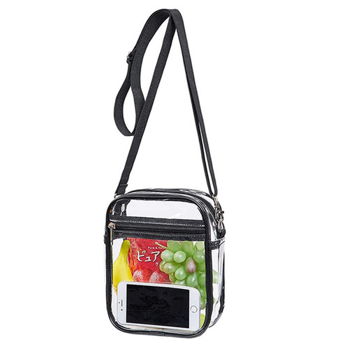 YXCXGO Clear Purses For Women Crossbody Bag, Stadium Approved Clear Purse Bag For Concerts Sports Events Festivals (black)