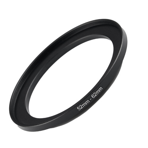 52mm to 62mm Step-up Adapter Rings Filter Adapter Black Metal Step Down Filter Ring Adapter Compatible with All Brand UV CPL ND Camera Lens Filter Stepping Rings(52mm-62mm)