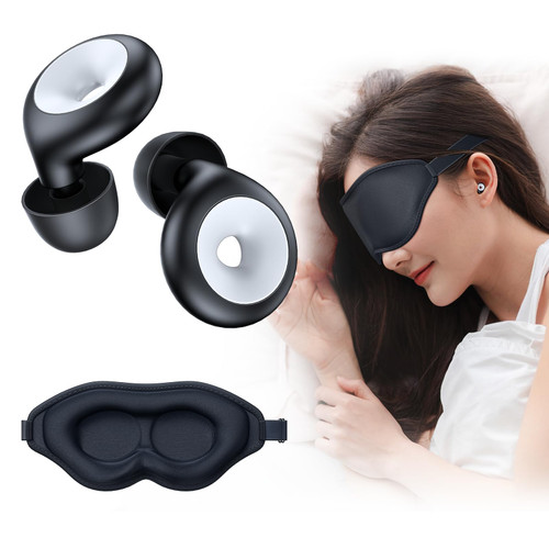 Ear Plugs for Sleeping Noise Reduction,Ear Plugs with Sleep Mask,Super Soft Reusable Hearing Protection Silicone Earplugs Noise Cancelling for Sleep Snoring Travel Concert