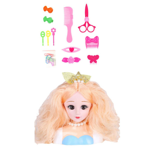 LokweeTal Kids Hair Styling Head Doll Girls Hairdressing Styling Makeup Doll Head Accessories 12PCSSimulation Hair Dryer LokweeTal Kids Hair Styling Head Doll Girls Hairdressing Styling Makeup Doll Head Accessories 12PCSSimulation Hair Dryer