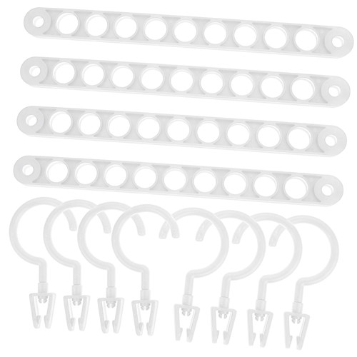 Zerodeko 4pcs Clothes Hangers Closet Space Saver Hanger Space Saving Hangers Hanger Space Saving Clothes Organizer Closet Organizers and Storage Closet Hanger White Storage Rack Pp Indoor