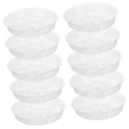 Yardwe 10pcs Flower Pot Tray Plastic Plant Saucer Round Plant Saucer Round Shaped Plant Saucer Plant Trays for Pots Plant Drainage Tray Small Plant Saucers Container Potted Plant