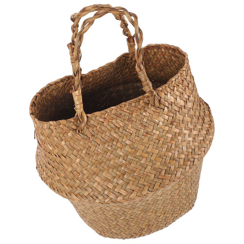 DOITOOL Seagrass Woven Flower Basket Wicker Belly Basket Hyacinth Baskets Picnic Basket Toy Basket Laundry Basket Wicker Storage Baskets Seagrass Plant Pot Seaweed Straw Decorative Rope DOITOOL Seagrass Woven Flower Basket Wicker Belly Basket Hyacinth Baskets Picnic Basket Toy Basket Laundry Basket Wicker Storage Baskets Seagrass Plant Pot Seaweed Straw Decorative Rope