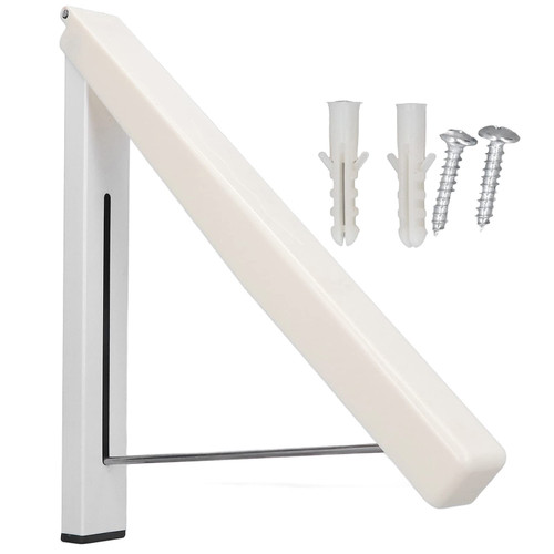 Retractable Clothes Rack,Wall Mounted Folding Clothes Hanger Drying Rack for Laundry Room Closet Storage Organization, Aluminum, Easy Installation, Retractable Clothes Rack,Wall Mounted Folding C