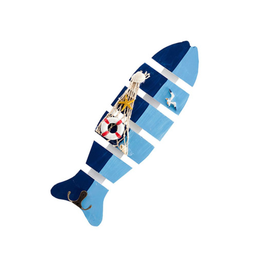 Zerodeko 1pc Small Fish Hook Rustic Decor Kids Room Decor Wall Mount Coat Rack Nautical Hooks Nautical Coat Hanging Decor Bathroom Hook Hanger Wall Hanging Hook Key Hook Storage Hook Towel